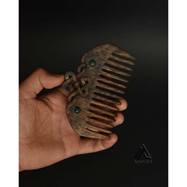 شانه چوبی طرح گره