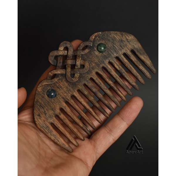 شانه چوبی طرح گره