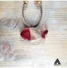 گردنبند چوب و رزین طرح ماهی