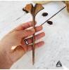 پین مو چوبی طرح برگ