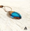 گردنبند چوب و رزینی طرح اشک