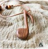 گردنبند چوبی طرح نت موزیک