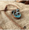 گردنبند فیروزه کوبی شده طرح هیچ