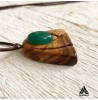 گردنبند چوبی طرح عقیق
