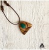 گردنبند چوبی طرح عقیق