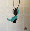 گردنبند چوبی طرح گربه