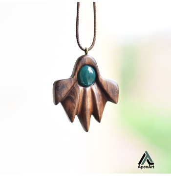 گردنبند چوبی طرح سمین
