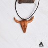 گردنبند چوبی طرح جمجمه گاو