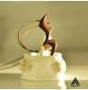 گردنبند چوبی طرح سکوت سیاه