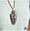 گردنبند چوبی طرح سپر مدل اسپارتان