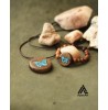 گردنبند و دستبند چوبی طرح پروانه