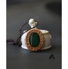 گردنبند چوبی طرح یشم