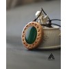 گردنبند چوبی طرح یشم