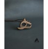 گردنبند چوبی طرح ه دو چشم