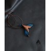 گردنبند رزینی و چوبی طرح دم وال