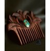 شانه چوبی منبت کاری طرح رخسار