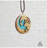 گردنبند چوب و رزین طرح فرشته و ماه