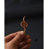 گردنبند چوبی طرح واو (اسپیرال)
