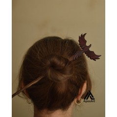 پین مو  چوبی طرح ققنوس