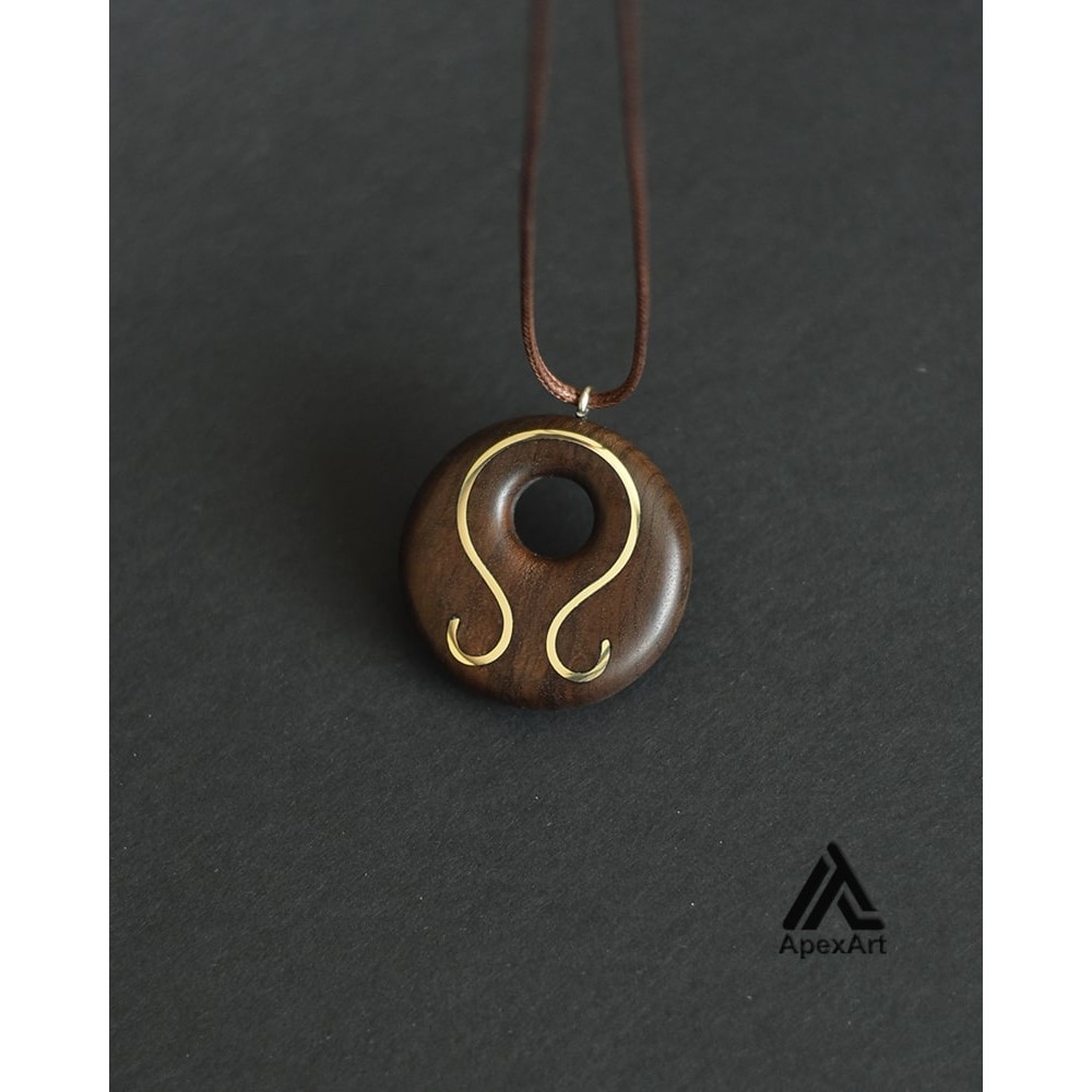 گردنبند چوبی طرح طلوع