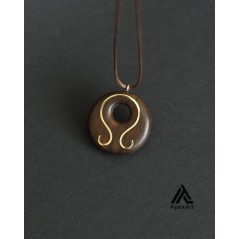 گردنبند چوبی طرح طلوع