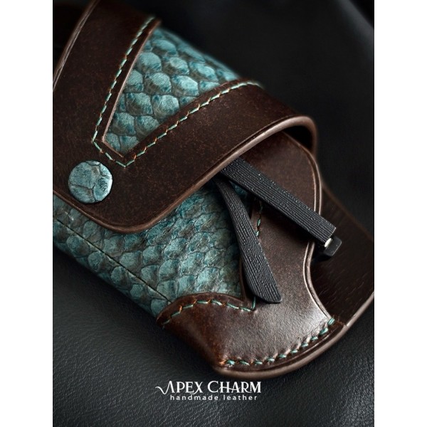 قاب عینک چرم طرح ماهی