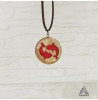 گردنبند چوب و رزین طرح ماهی