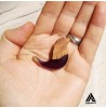 گردنبند چوب و رزین طرح مرغ آمین