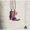 گردنبند چوبی طرح گربه