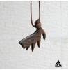 گردنبند چوبی طرح شاخ گوزن طرح فلور