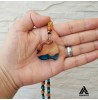 گردنبند چوبی طرح آدرینا
