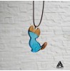 گردنبند چوبی طرح گربه