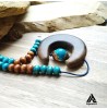 گردنبند چوبی طرح هلال