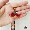 گردنبند چوب و رزین طرح ماهی