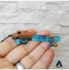 گردنبند چوبی و رزینی طرح کلید