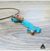 گردنبند چوبی و رزینی طرح کلید